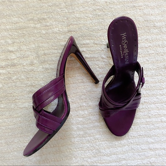 YSL Rive gauche purple slides - Picture 16 of 16